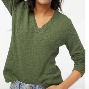 J. Crew Olive Green V-Neck Sweater